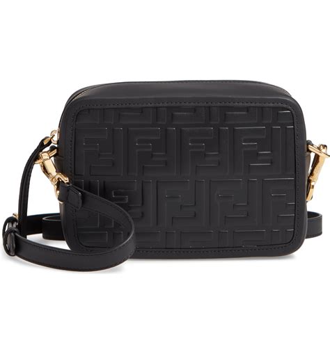 fendi mini logo camera bag|Fendi logo embossed camera bag.